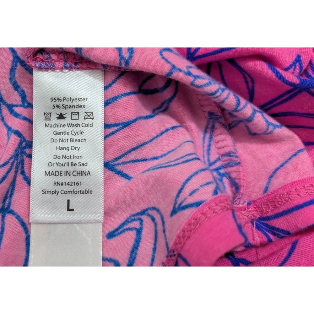 LuLaRoe Pink Maxi Skirt with Blue Floral Print